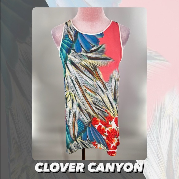 EUC Clover Canyon Multi Print Blouse - Picture 1 of 8